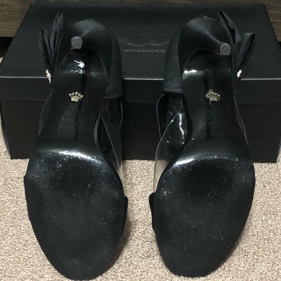 NINA Cosmos LS Black Dress Sandal Heels - Picture 3 of 4